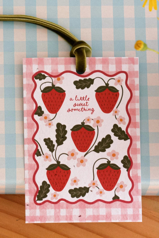 Eco-Luxe plantable gift tag - Strawberries