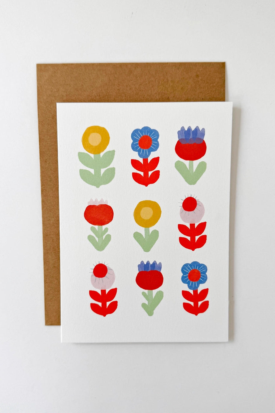 Flower Grid Card