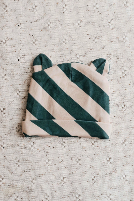 Newborn Beanie - Forest Stripes