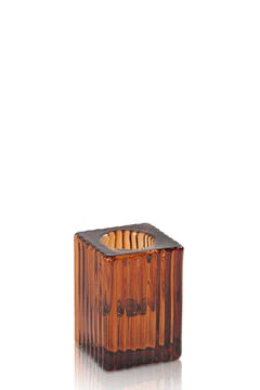 Glass Candle Holder - Amber