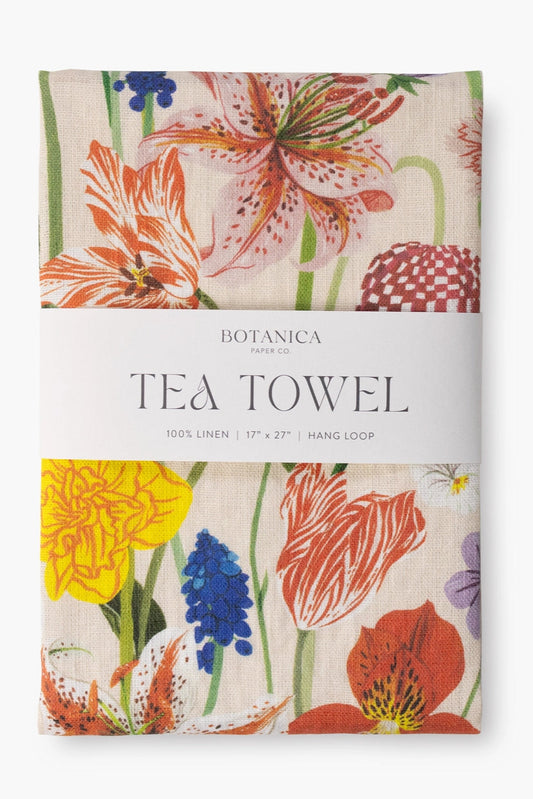 100% Linen Tea Towel | Spring