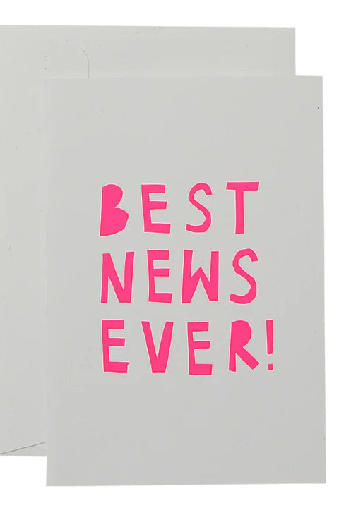 Best News Ever Card Pink