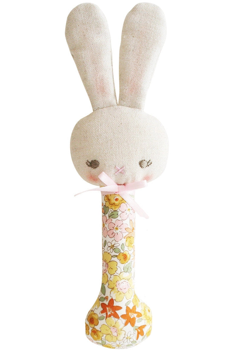 Baby Rattle - Floral Bunny