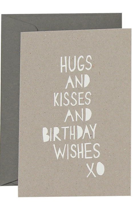 Hugs and Kisses and Birthday Wishes Card