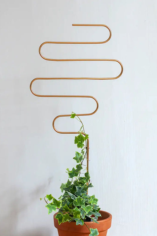 Golden Plant Stake – Squiggle