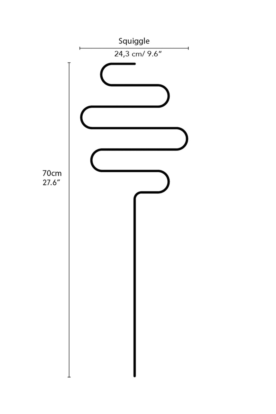 Golden Plant Stake – Squiggle