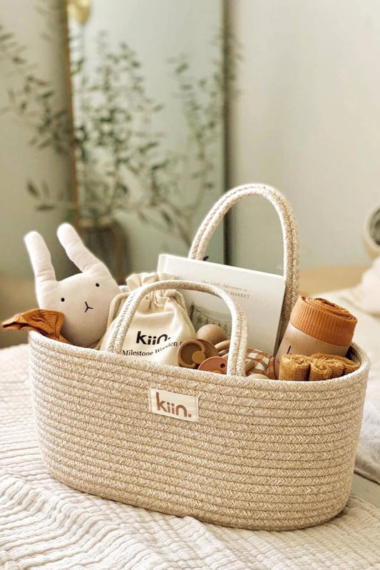 Cotton Rope Nappy Caddy Organiser
