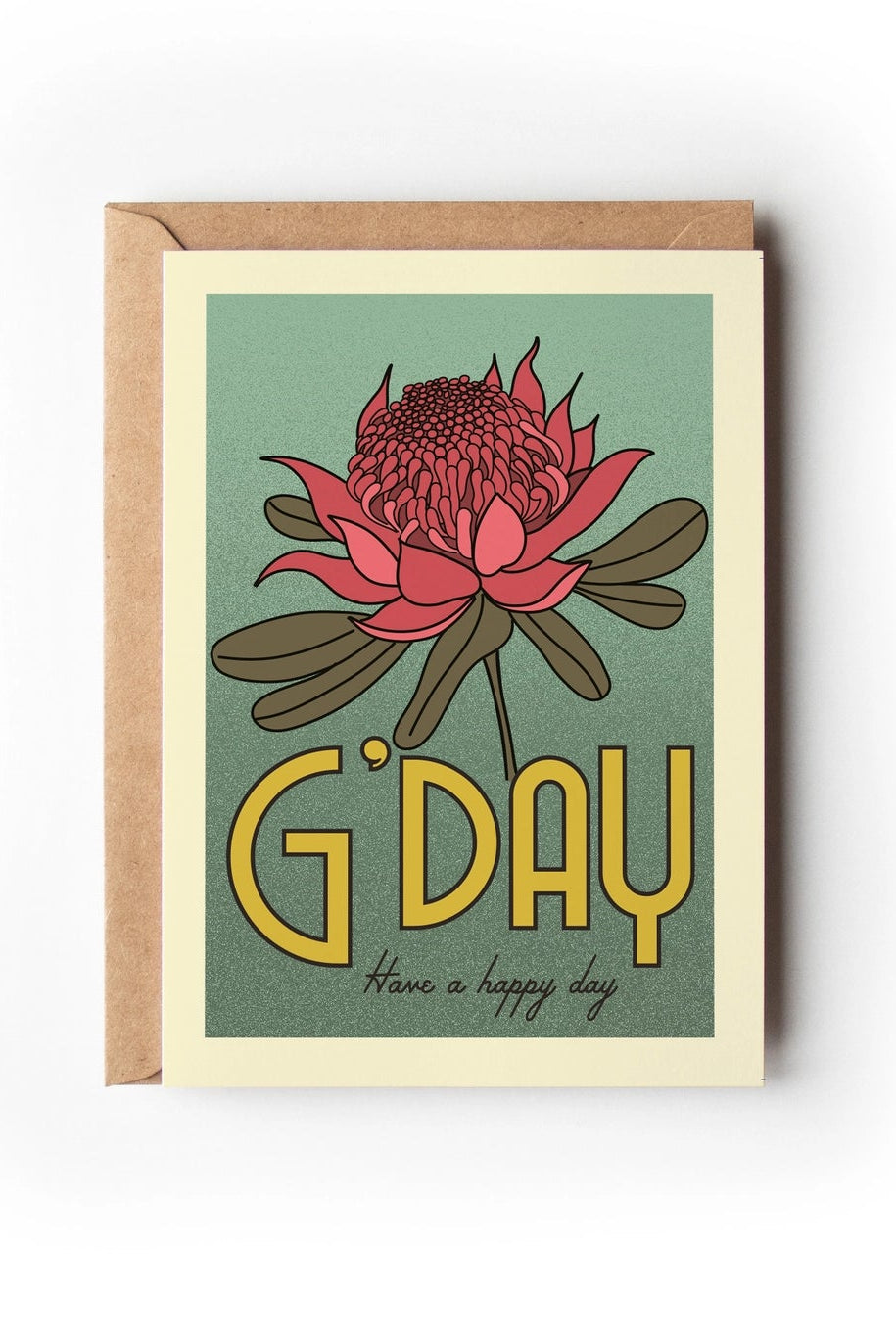 Waratah G'Day Australian Greeting Card