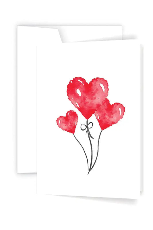 Heart Balloons - Greeting Card - Greeting Card