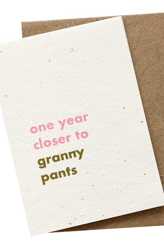 One Year Closer - Mini plantable card