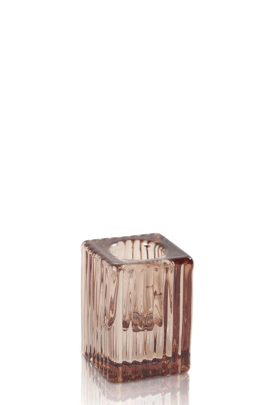 Glass Candle Holder - Champagne