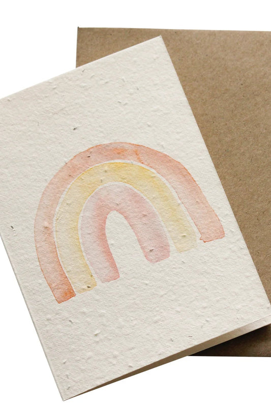 Pastel rainbow - Mini plantable card