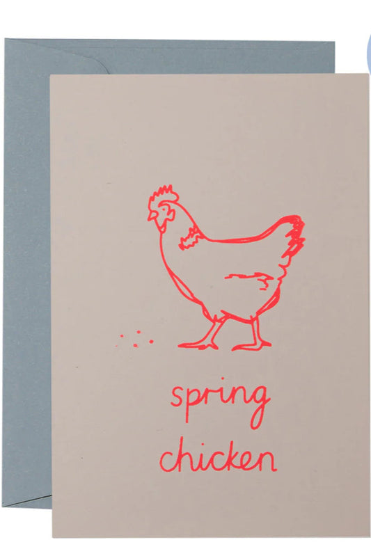 Spring Chicken Card Pink